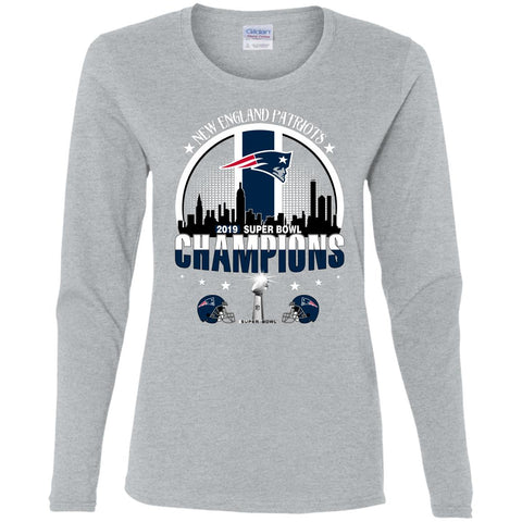 Nfl – New England Patriots 2019 Super Bowl Champions Football Women Long Sleeve Shirt