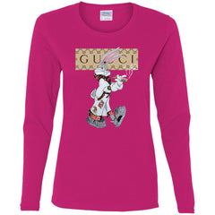 Gucci Rabbit Smoking Tshirt Women Long Sleeve Shirt Women Long Sleeve Shirt - parenttees