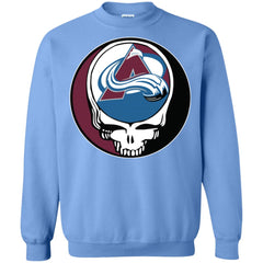 Colorado Avalanche Grateful Dead Steal Your Face Hockey Nhl Shirts Crewneck Pullover Sweatshirt Crewneck Pullover Sweatshirt - parenttees