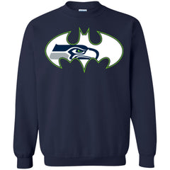 We Are The Seattle Seahawks Batman Nfl Mashup Crewneck Pullover Sweatshirt Crewneck Pullover Sweatshirt - parenttees