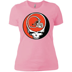 Cleveland Browns Grateful Dead Steal Your Face Football Nfl Shirts Women Cotton T-Shirt Women Cotton T-Shirt - parenttees