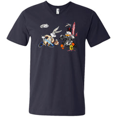 Star Wars T-shirts Rabbit Vs Duck Donald Funny Men V-Neck T-Shirt Men V-Neck T-Shirt - parenttees