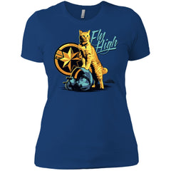 Captain Marvel Symbol Goose Fly High Women Cotton T-Shirt Women Cotton T-Shirt - parenttees