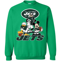 Mickey Mouse New York Jets American Football Nfl Sports Shirt Crewneck Pullover Sweatshirt Crewneck Pullover Sweatshirt - parenttees