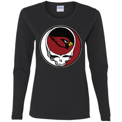 Arizona Cardinals Grateful Dead Steal Your Face Football Nfl Shirts Women Long Sleeve Shirt