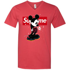 Supreme Mickey Babe Cute Love T-shirt Men V-Neck T-Shirt Men V-Neck T-Shirt - parenttees