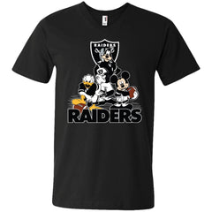 Mickey Mouse Oakland Raiders American Football Nfl Sports Shirt Men V-Neck T-Shirt Men V-Neck T-Shirt - parenttees