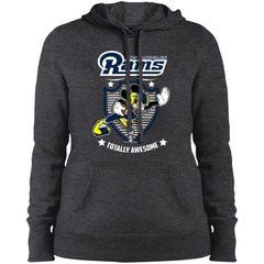 Nfl – Los Angeles Rams Totally Awesome Mickey Mouse Super Bowl 2019 Football Women Hooded Sweatshirt Women Hooded Sweatshirt - parenttees