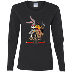 Gucci Trending T-shirt Rabbit And Donald T-shirt Women Long Sleeve Shirt Women Long Sleeve Shirt - parenttees