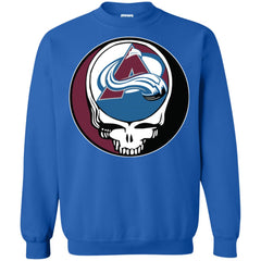 Colorado Avalanche Grateful Dead Steal Your Face Hockey Nhl Shirts Crewneck Pullover Sweatshirt Crewneck Pullover Sweatshirt - parenttees