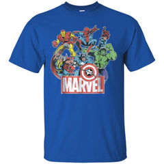 Marvel Avengers Team Retro Comic Vintage Graphic Men Cotton T-Shirt Men Cotton T-Shirt - parenttees