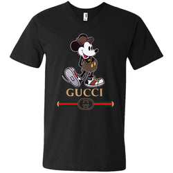 Gucci Mickey Kitty Beauty T-shirt Men V-Neck T-Shirt