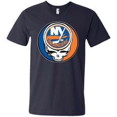 New York Islanders Grateful Dead Steal Your Face Hockey Nhl Shirts Men V-Neck T-Shirt Men V-Neck T-Shirt - parenttees