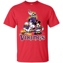 Mickey Mouse Minnesota Vikings American Football Nfl Sports Shirt Men Cotton T-Shirt Men Cotton T-Shirt - parenttees