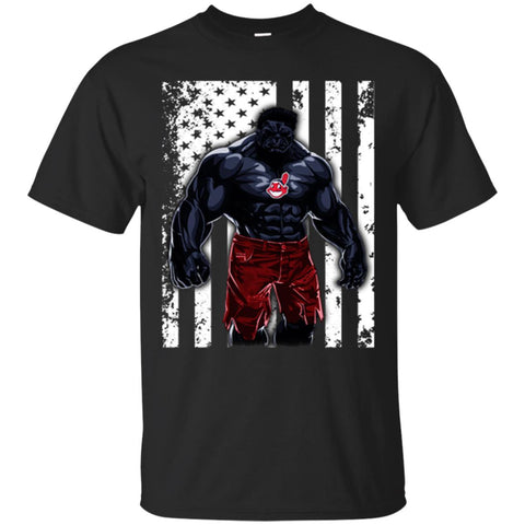 Giants Hulk Cleveland Indians T-shirt Flag Men Cotton T-Shirt Black / S Men Cotton T-Shirt - parenttees