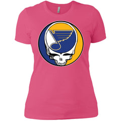 St Louis Blues Grateful Dead Steal Your Face Hockey Nhl Shirts Women Cotton T-Shirt Women Cotton T-Shirt - parenttees