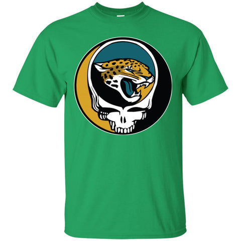 Jacksonville Jaguars Grateful Dead Steal Your Face Football Nfl Shirts Men Cotton T-Shirt Black / S Men Cotton T-Shirt - parenttees