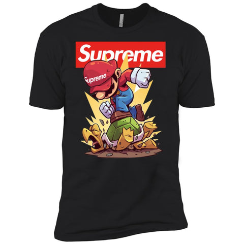 Supreme Mario Gaming T-shirt Men Short Sleeve T-Shirt Black / X-Small Men Short Sleeve T-Shirt - parenttees