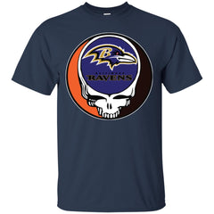 Baltimore Ravens Grateful Dead Steal Your Face Football Nfl Shirts Men Cotton T-Shirt Men Cotton T-Shirt - parenttees