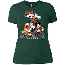 Mickey Mouse Denver Broncos American Football Nfl Sports Shirt Women Cotton T-Shirt