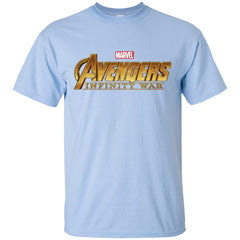 Marvel Avengers Infinity War Golden Logo Men Cotton T-Shirt Men Cotton T-Shirt - parenttees