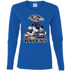 Mickey Mouse Baltimore Ravens American Football Nfl Sports Shirt Women Long Sleeve Shirt