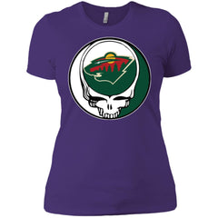 Minnesota Wild Grateful Dead Steal Your Face Hockey Nhl Shirts Women Cotton T-Shirt Women Cotton T-Shirt - parenttees