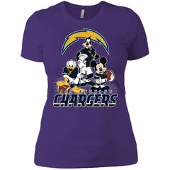 Mickey Mouse Los Angeles Chargers American Football Nfl Sports Shirt Women Cotton T-Shirt Women Cotton T-Shirt - parenttees