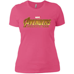 Marvel Avengers Infinity War Golden Logo Women Cotton T-Shirt Women Cotton T-Shirt - parenttees