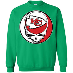 Kansas City Chiefs Grateful Dead Steal Your Face Football Nfl Shirts Crewneck Pullover Sweatshirt Crewneck Pullover Sweatshirt - parenttees