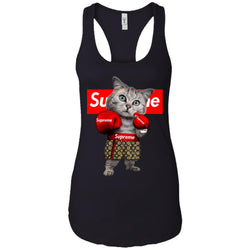 Supreme Boxing Cat Best Funny T-shirt Women Tank Top