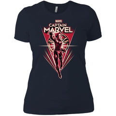 Marvel Captain Marvel Retro Style Flight Women Cotton T-Shirt Women Cotton T-Shirt - parenttees