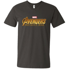 Marvel Avengers Infinity War Golden Logo Men V-Neck T-Shirt Men V-Neck T-Shirt - parenttees