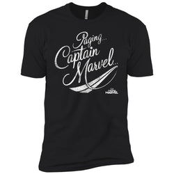 Captain Marvel Paging Distressed Cursive Men Short Sleeve T-Shirt