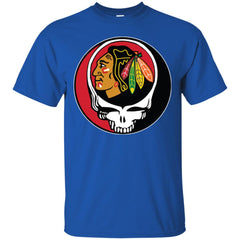 Chicago Blackhawks Grateful Dead Steal Your Face Hockey Nhl Shirts Men Cotton T-Shirt Men Cotton T-Shirt - parenttees