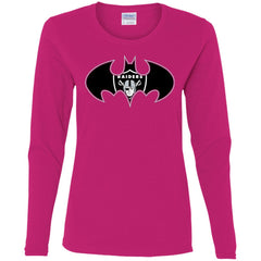 We Are The Oakland Raiders Batman Nfl Mashup Women Long Sleeve Shirt Women Long Sleeve Shirt - parenttees