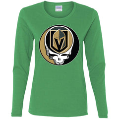 Vegas Golden Knights Grateful Dead Steal Your Face Hockey Nhl Shirts Women Long Sleeve Shirt Women Long Sleeve Shirt - parenttees