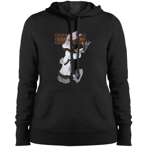 Louis Vuitton Rabbit Smoking Shirt Women Hooded Sweatshirt Black / X-Small Women Hooded Sweatshirt - parenttees