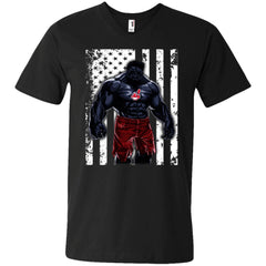 Giants Hulk Cleveland Indians T-shirt Flag Men V-Neck T-Shirt Men V-Neck T-Shirt - parenttees