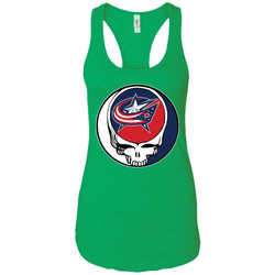 Columbus Blue Grateful Dead Steal Your Face Hockey Nhl Shirts Women Tank Top