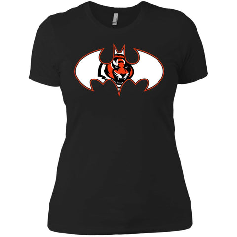 We Are The Cincinnati Bengals Batman Nfl Mashup Women Cotton T-Shirt Black / X-Small Women Cotton T-Shirt - parenttees