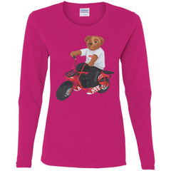 Supreme Bear Moto T-shirt Women Long Sleeve Shirt Women Long Sleeve Shirt - parenttees