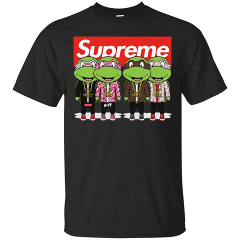 Supreme Turtle T-shirt Men Cotton T-Shirt Black / S Men Cotton T-Shirt - parenttees