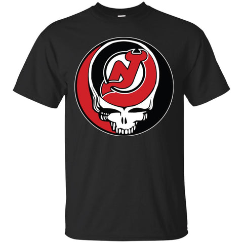 New Jersey Devils Grateful Dead Steal Your Face Hockey Nhl Shirts Men Cotton T-Shirt