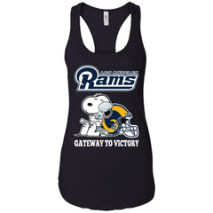 Los Angeles Rams Gateway To Victory Super Bowl 2019 Snoopy Football Nfl Women Tank Top Women Tank Top - parenttees