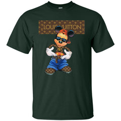 Louis Vuitton Mickey Mouse Cartoon T-shirt Men Cotton T-Shirt Men Cotton T-Shirt - parenttees