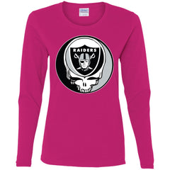 Oakland Raiders Grateful Dead Steal Your Face Football Nfl Shirts Women Long Sleeve Shirt Women Long Sleeve Shirt - parenttees