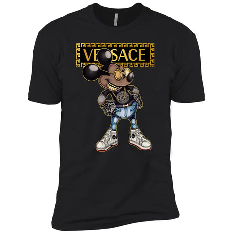 Versace Mickey Mouse Cartoon T-shirt Men Short Sleeve T-Shirt Black / X-Small Men Short Sleeve T-Shirt - parenttees