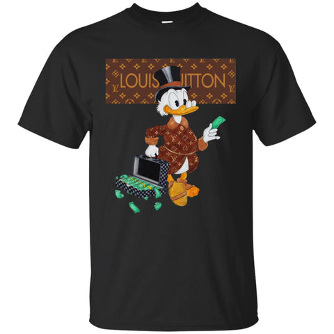 Louis Vuitton Donald Duck T-shirt Men Cotton T-Shirt Black / S Men Cotton T-Shirt - parenttees