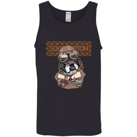 Louis Vuitton T-shirt Style Dogs T-shirt Men Cotton Tank Black / X-Small Men Cotton Tank - parenttees